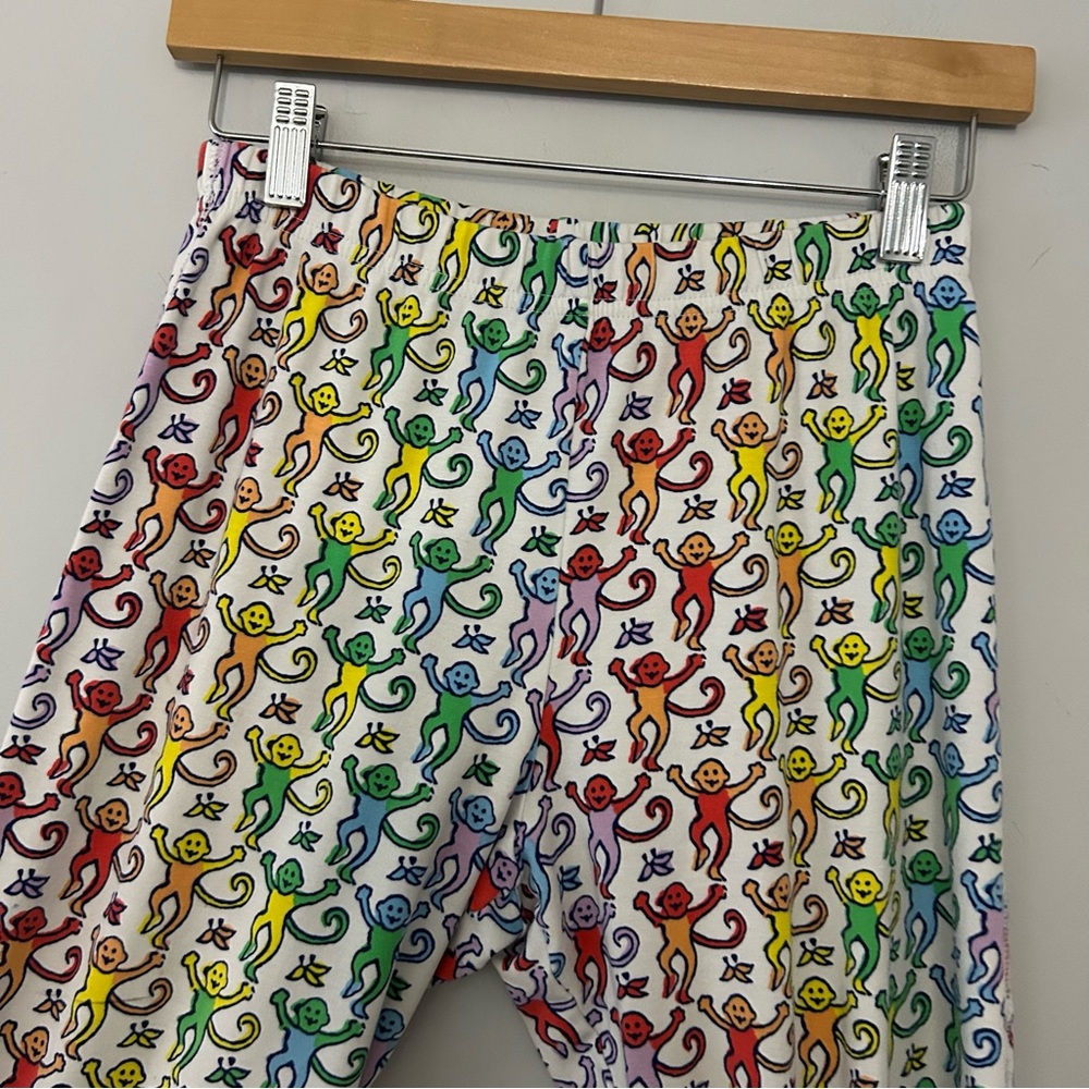 Roller Rabbit Disco Monkeys Rainbow Colorful Print Pajama Pants - Picture 2 of 5